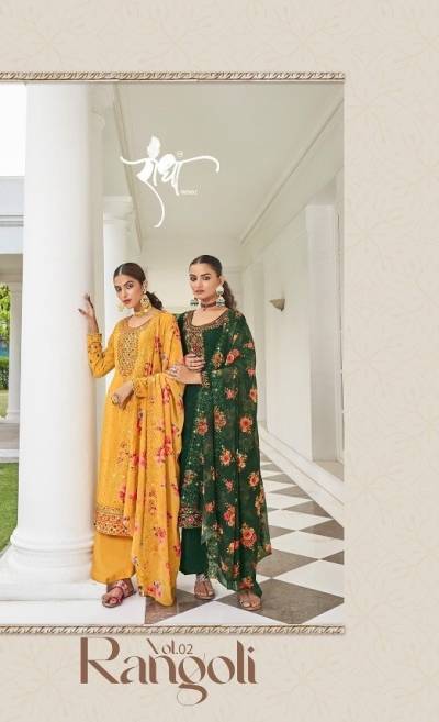 RANGOLI VOL-2 BY RADHA TREND HEAVY EMBROIDERY WORK SALWAR KAMEEZ WHOLESALER IN INDIA
